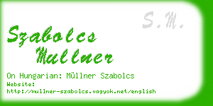 szabolcs mullner business card