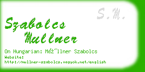 szabolcs mullner business card